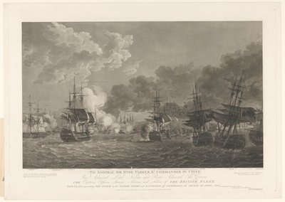 Vue de la bataille navale de Copenhague, 1801 - Peltro William Tomkins