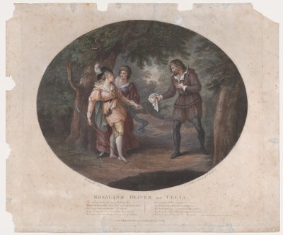Rosalind, Oliver et Celia, Shakespeare, Comme il vous plaira, Acte 4, Scène 6 - Peltro William Tomkins