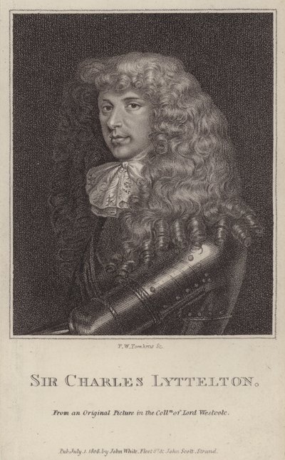 Sir Charles Lyttelton, homme politique anglais et gouverneur colonial de la Jamaïque - Peltro William Tomkins