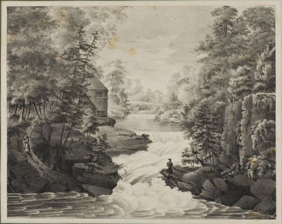 Paysage avec cascade - Pendleton