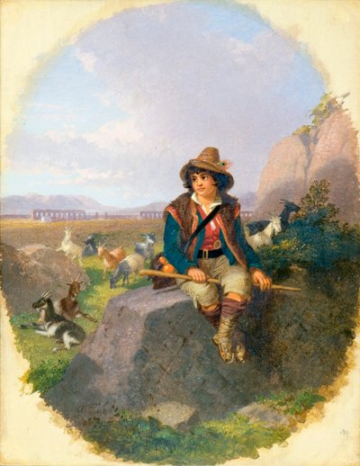 Un chevrier sur la Campagne romaine - Penry Williams