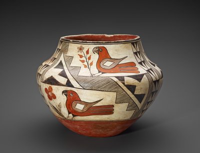 Pot (Olla) avec des perroquets - People Acoma