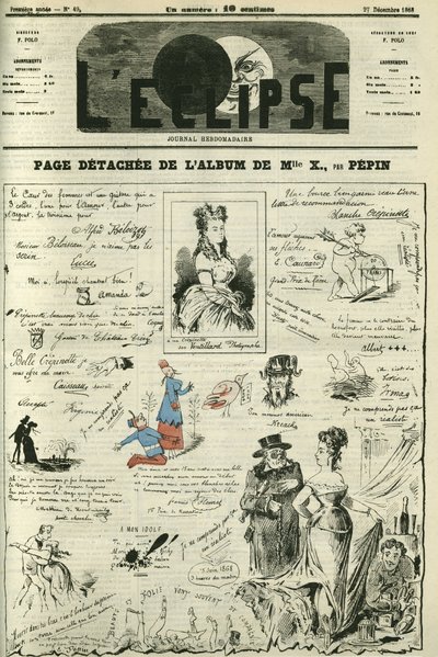 Page détachée de Mademoiselle X. Couverture dans « L