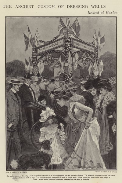 La coutume ancienne de décorer les puits ravivée à Buxton, Derbyshire - Percy F.S. (after) Spence