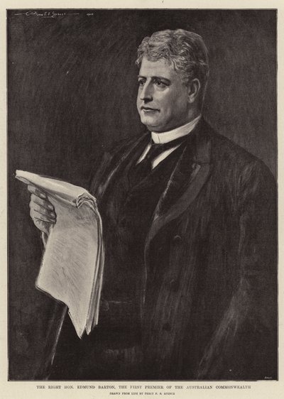 Le très honorable Edmund Barton, premier Premier ministre du Commonwealth australien - Percy F.S. Spence