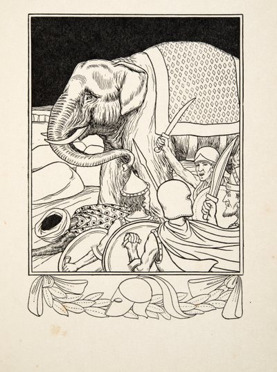 Porus sauvé par son éléphant, de Cent anecdotes d