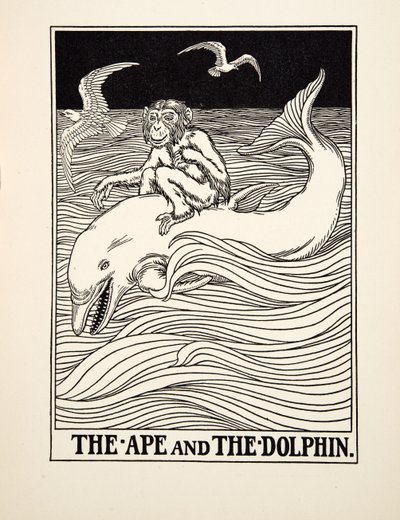Le Singe et le Dauphin, de Cent Fables d