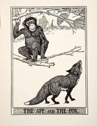 Le Singe et le Renard, de Cent Fables d