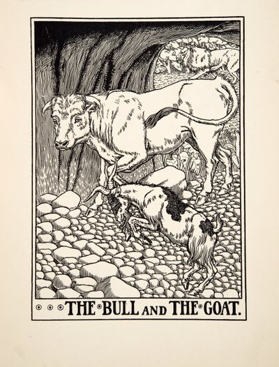 Le Taureau et la Chèvre, de Cent Fables d