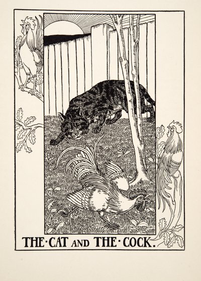 Le Chat et le Coq, tiré de Cent fables d