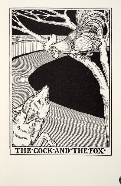 Le Coq et le Renard, des Fables de La Fontaine, pub. 1905 - Percy J. Billingshurst