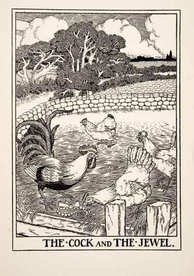 Le Coq et le Bijou, tiré de Cent fables d