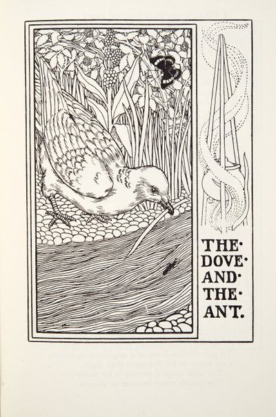 La Colombe et la Fourmi, des Fables de La Fontaine, pub. 1905 - Percy J. Billingshurst