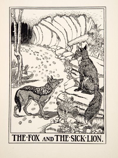 Le Renard et le Lion Malade, de Cent Fables d