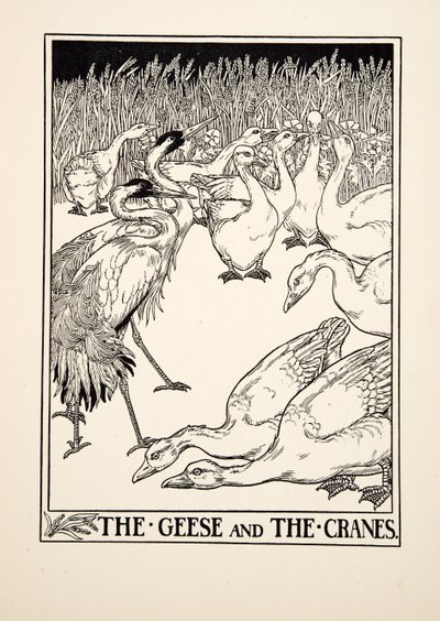 Les Oies et les Grues, de Cent Fables d