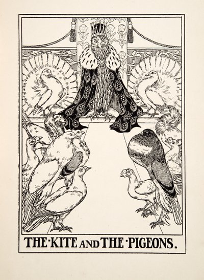 Le Cerf-volant et les Pigeons, de Cent Fables d