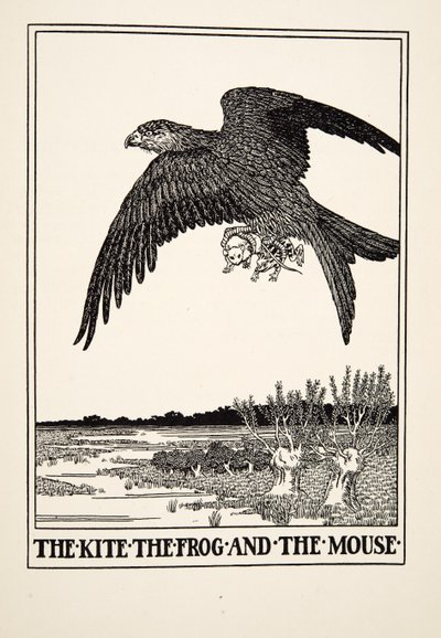 Le Cerf-volant, la Grenouille et la Souris, tiré de Cent fables d