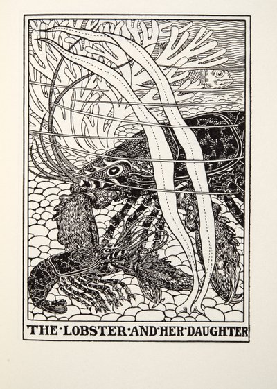 La Langouste et sa Fille, des Fables de Fontaine, pub. 1905 - Percy J. Billingshurst