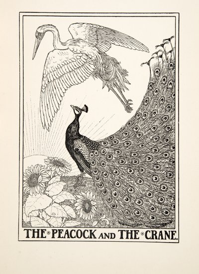 Le Paon et la Grue, de Cent Fables d