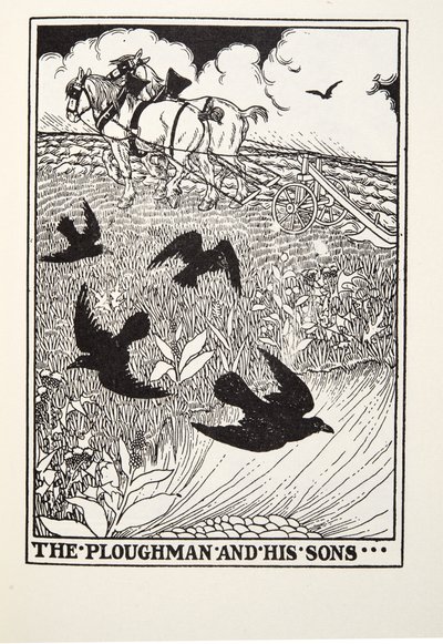 Le Laboureur et ses Enfants, des Fables de Fontaine, pub. 1905 - Percy J. Billingshurst