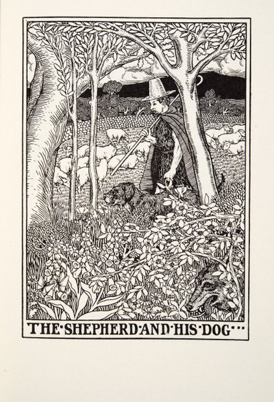 Le Berger et son Chien, des Fables de La Fontaine, pub. 1905 - Percy J. Billingshurst