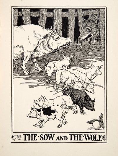 La truie et le loup, de Cent fables d
