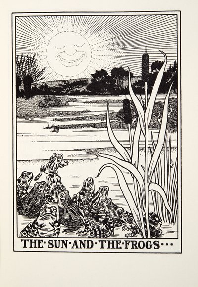 Le Soleil et les Grenouilles, des Fables de Fontaine, pub. 1905 - Percy J. Billingshurst