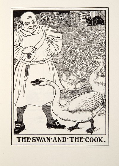 Le Cygne et le Cuisinier, des Fables de La Fontaine, pub. 1905 - Percy J. Billingshurst