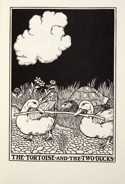 La Tortue et les Deux Canards, des Fables de La Fontaine, pub. 1905 - Percy J. Billingshurst