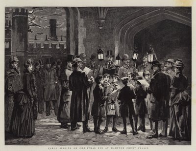 Chants de Noël la veille de Noël au Palais de Hampton Court - Percy Macquoid