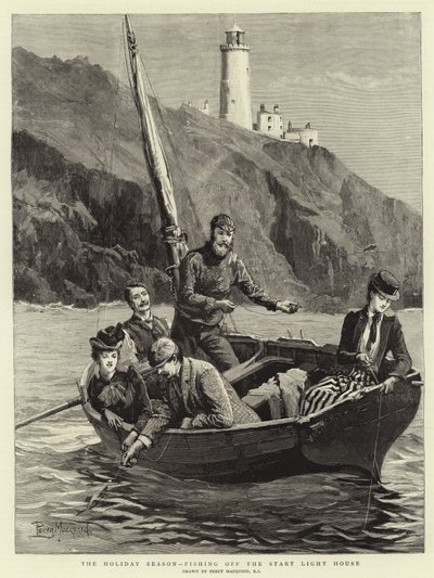La saison des vacances, pêche au large du phare de Start - Percy Macquoid