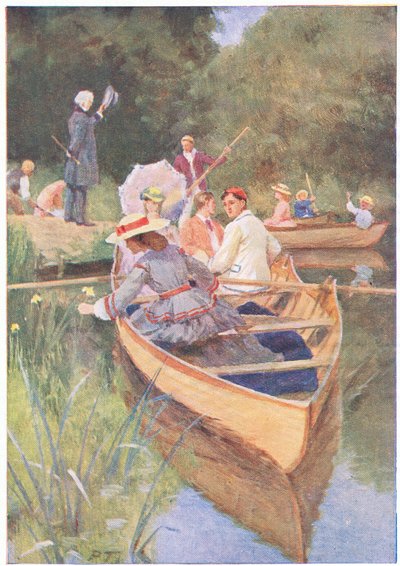Laurie et Jo ramaient dans un bateau, de Les Quatre Filles du docteur March publié par Associated Newspapers Limited, vers 1940 - Percy Tarrant
