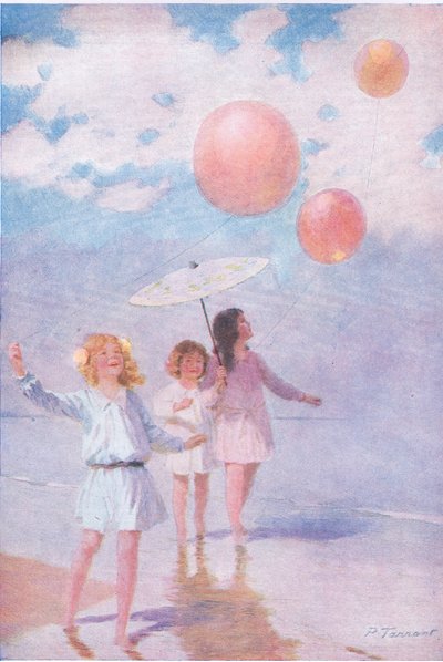 Pataugeant au soleil, illustration de Mon Magazine - Percy Tarrant