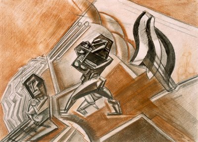 Combat No.3, 1914 - Percy Wyndham Lewis
