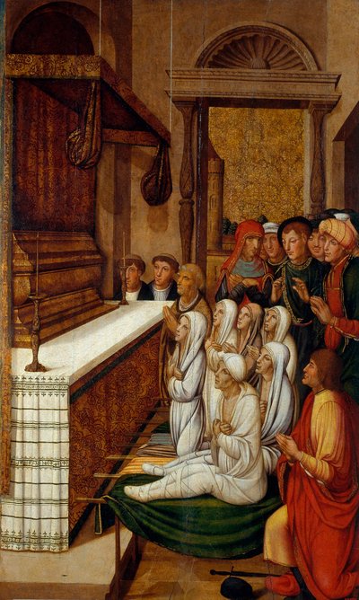 Six résurrections devant les reliques de saint Étienne - Pere (c.1502 1546) Gasco