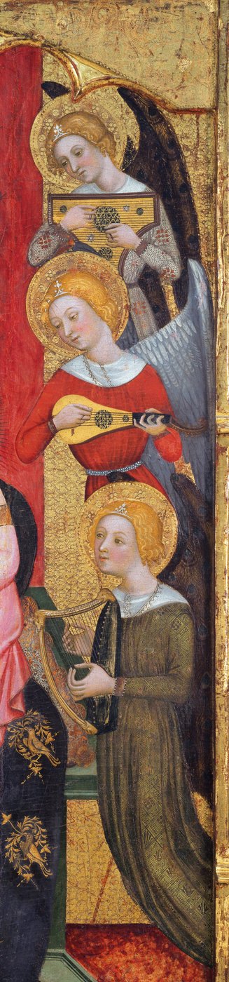 Madone avec des anges jouant de la musique (détail), vers 1380 - Pere Serra