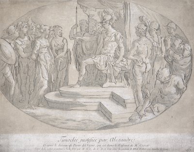 Alexandre et Timoclée, gravé par Nicolas Lesueur - Perino del Vaga