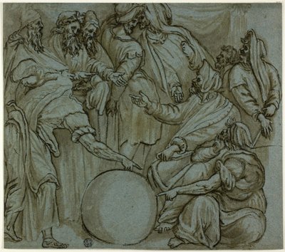 Les philosophes discutent du globe terrestre - Perino del Vaga