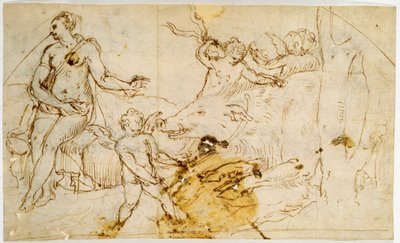 Vénus, putti et un sanglier, vers 1520-1540 - Perino del Vaga