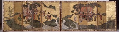 Les Huit Immortels de la Coupe de Vin - Period Momoyama
