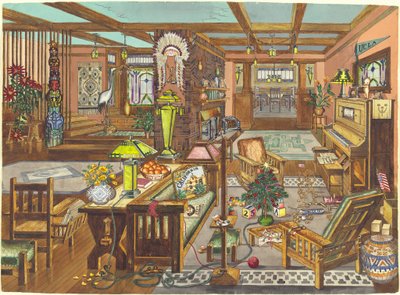 Intérieur de Style Mission Californienne - Perkins Harnly