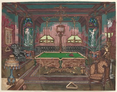 Salle de billard, 1890 - Perkins Harnly
