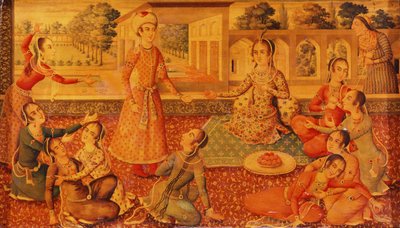 Un coffret en papier mâché laqué tardif Zand, c.1794-95 - Persian School