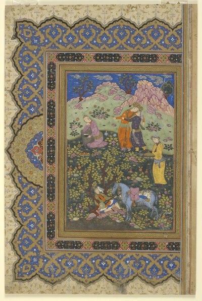 Un prince festoie, 1630-39 - Persian School