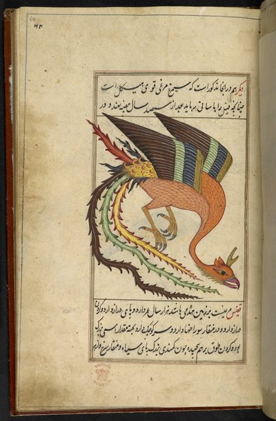 Le simurgh, un oiseau-tonnerre iranien, de la collection 