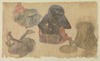Quatre démons captifs, 1470-1500 - Persian School