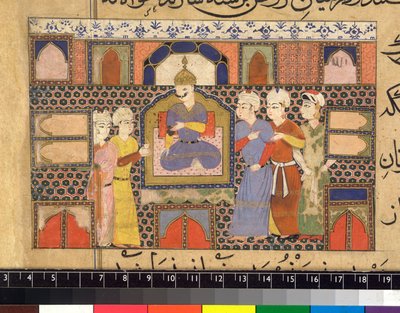 Ghiyath al-Din sur son trône - Persian School