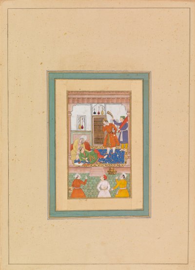 Intérieur avec personnages - Persian School
