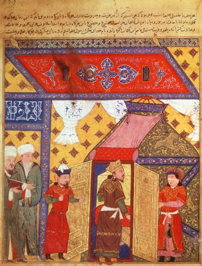 Ms. Supp. Pers. 1113 fol.239 Pavillons érigés par Ghazan Khan en 1302, d