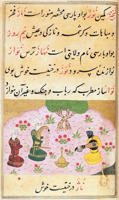 Musiciens jouant un air (nava) - Persian School